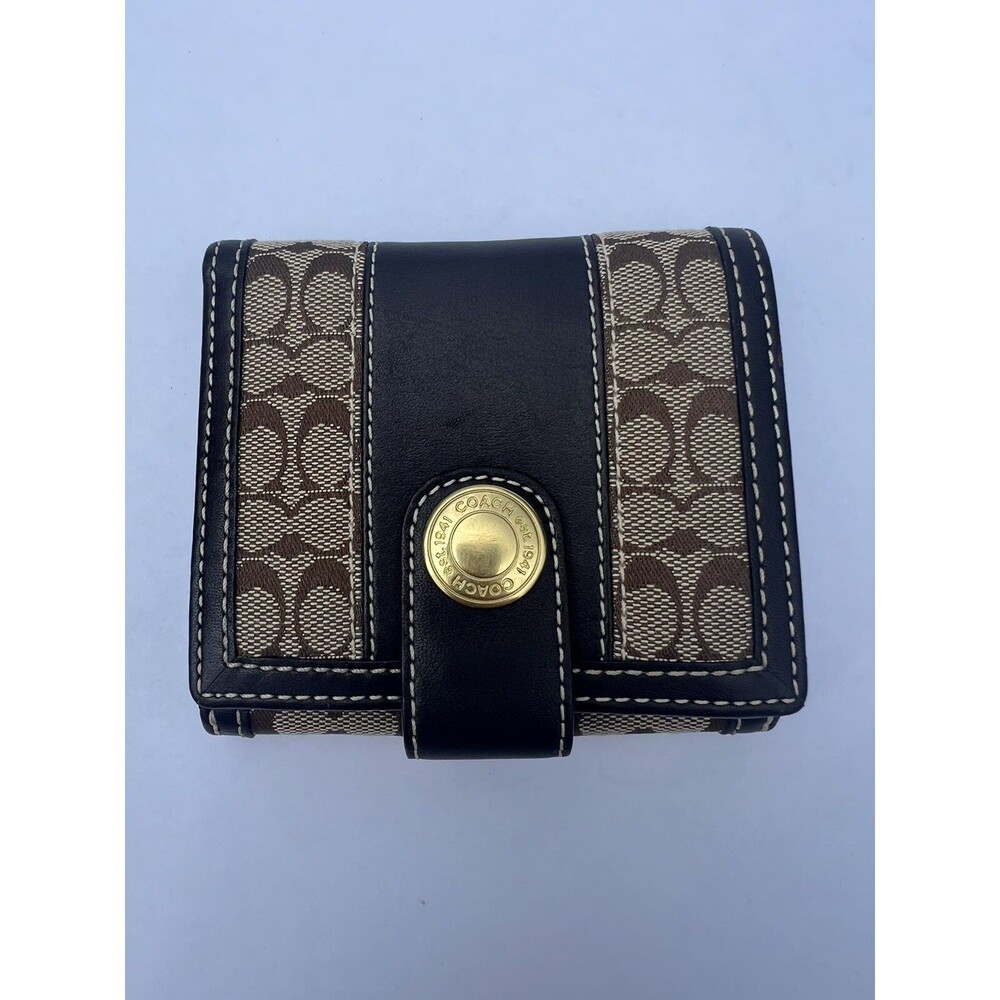 Coach Signature Stripe Slim Ladies Wallet
